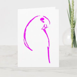 Budgie Birthday Card