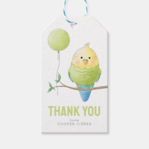 Budgie Birthday Kid's Birthday Gift Tag/Favour Tag