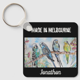 Budgie Budgerigar Bird Made In Melbourne Birds Key Ring