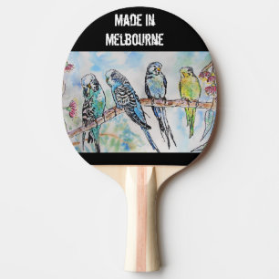 Budgie Budgerigar Bird Made In Melbourne Birds Ping Pong Paddle