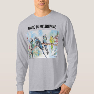 Budgie Budgerigar Bird Made In Melbourne T Shirt