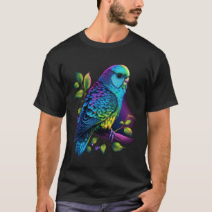 Budgie Budgerigar Parakeet Bird Aesthetic Vaporwav T-Shirt