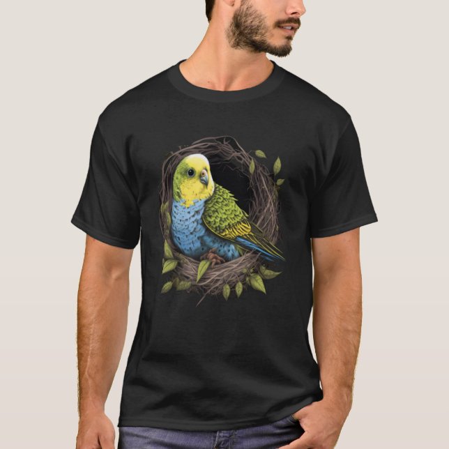 Budgie Budgerigar Parakeet Bird Nest  2 T-Shirt (Front)