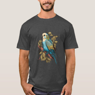 Budgie Budgerigar Parakeet Bird Retro Vintage 80s T-Shirt