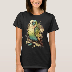 Budgie Budgerigar Parakeet Bird Retro Vintage 80s  T-Shirt