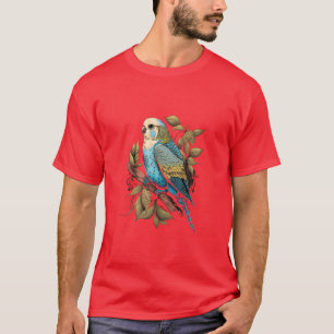 Budgie Budgerigar Parakeet Bird Retro Vintage 80s T-Shirt