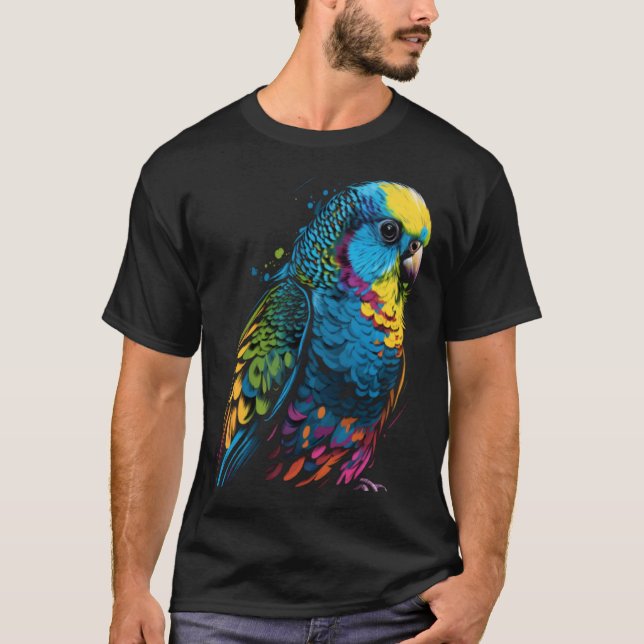 Budgie Budgerigar Parakeet Pet Bird Owner Pop  3 T-Shirt (Front)