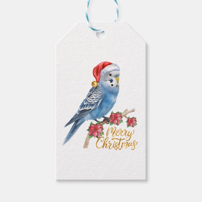 Budgie Christmas Gift Tags (Front)
