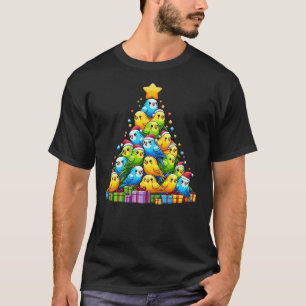 Budgie Christmas Tree Bird Christmas Cosutme Men W T-Shirt