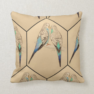 Budgie Cushion Watercolour