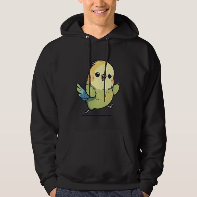 Budgie Dabbing Budgerigar Parakeet Bird Dab Dance  Hoodie (Front)