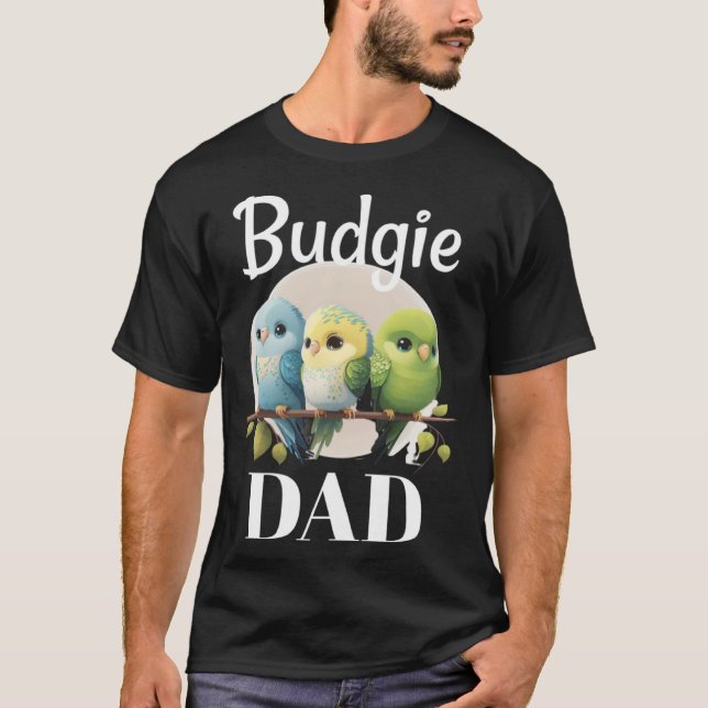 Budgie Dad Budgerigar Parakeet Bird Pullover Hoodi (Front)