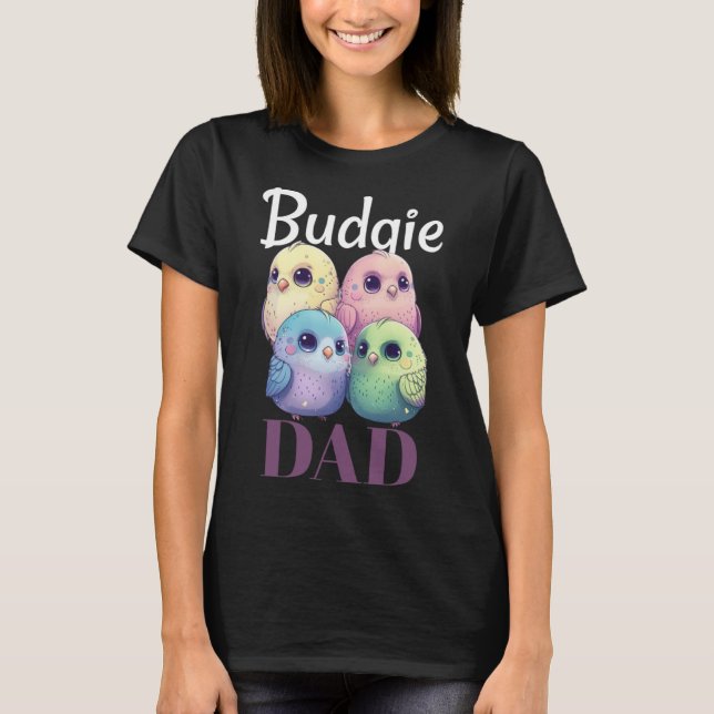 Budgie Dad Budgerigar Parakeet Bird Pullover Hoodi (Front)