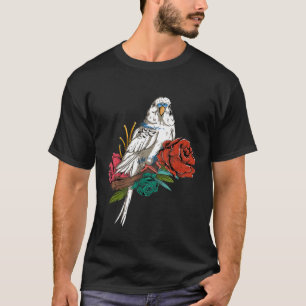 Budgie Flowers - Cute Nature Budgerigar Bird T-Shirt
