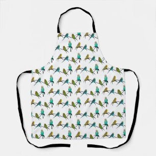Budgie Frenzy All Over Print Apron