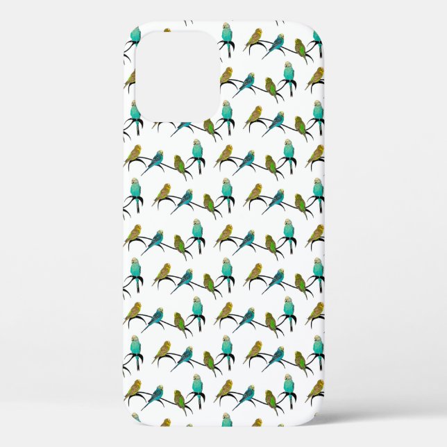 Budgie Frenzy iPhone 12 Case (Back)