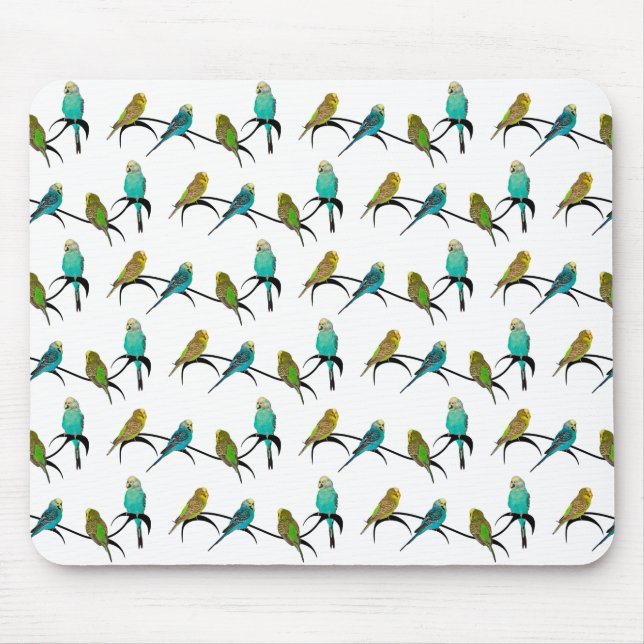 Budgie Frenzy Mousemat (Front)