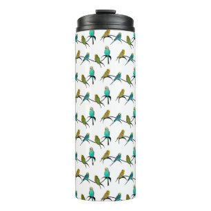 Budgie Frenzy Thermal Tumbler (choose colour)