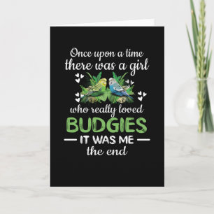 Budgie Girl Gifts Budgie Lover Parakeet Budgerigar Card