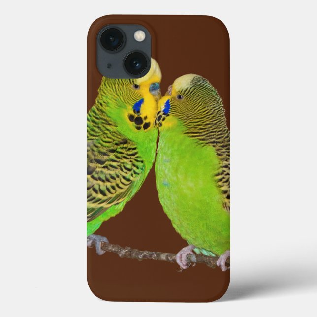 Budgie Kisses iPad Case (Back)