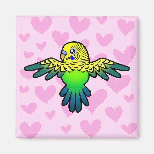 Budgie Love Magnet (Front)