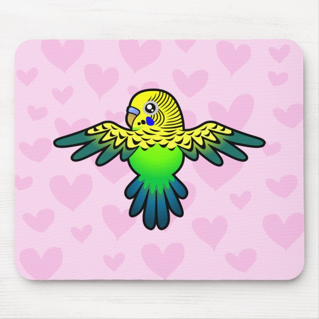 Budgie Love Mouse Mat (Front)