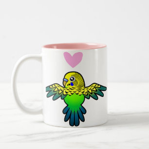 Budgie Love Two-Tone Coffee Mug