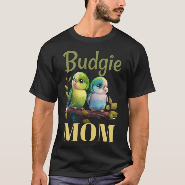 Budgie Mum Budgerigar Parakeet Bird Pullover Hoodi (Front)