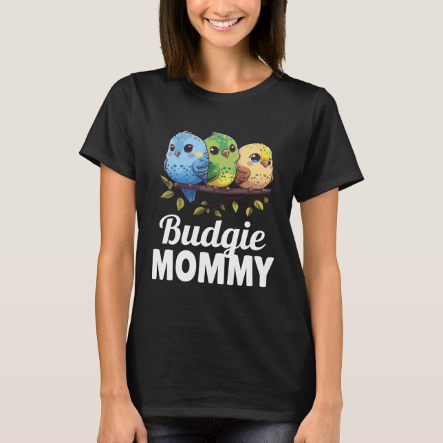 Budgie Mum Budgerigar Parakeet Bird Pullover Hoodi (Front)