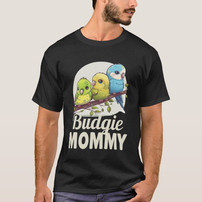 Budgie Mum Budgerigar Parakeet Bird Pullover Hoodi (Front)