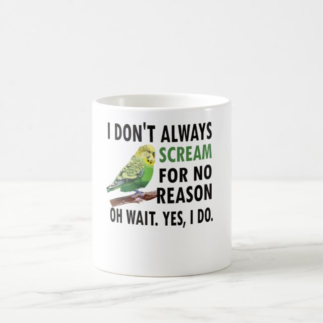 Budgie Owner Budgie Lover Parakeet Bird Budgerigar Coffee Mug (Center)