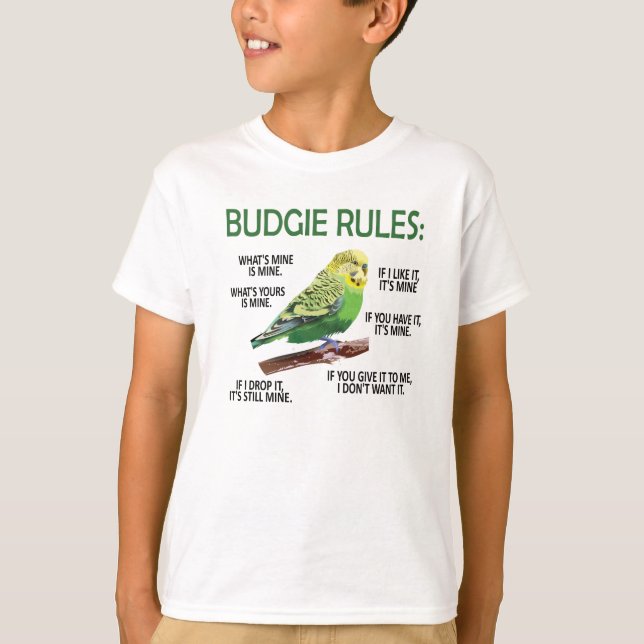 Budgie Owner Budgie Lover Parakeet Bird Budgerigar T-Shirt (Front)