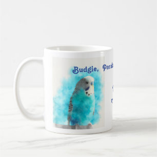 budgie parakeet or budgerigars fun coffee mug