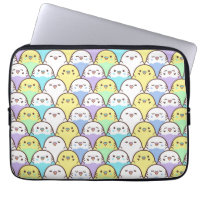 Budgie Parrot Blue Purple Yellow Cartoon Pattern