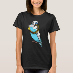 Budgie Parrot Budgerigar Bird With Knife T-Shirt