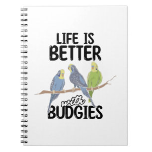 Budgie Pet Bird   Birds Animals Budgies Gift Ideas Notebook