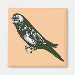 Budgie skeleton magnet