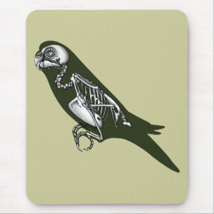 Budgie skeleton mouse mat