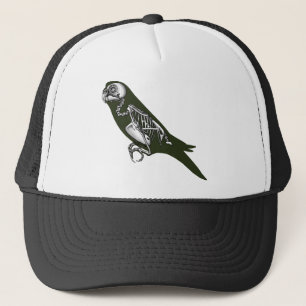 Budgie skeleton trucker hat