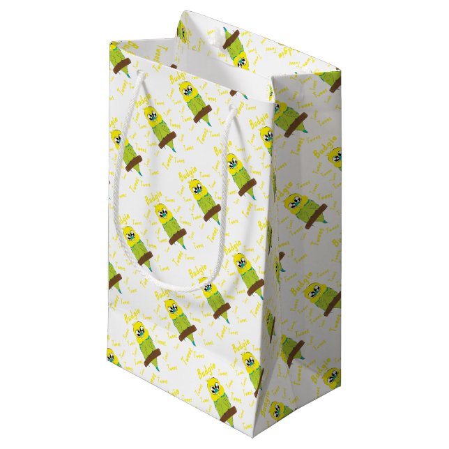 budgie small gift bag (Front Angled)