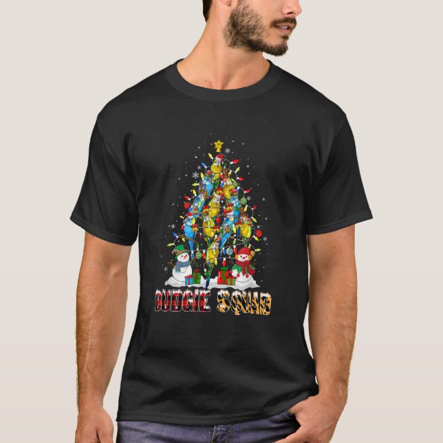 Budgie Squad Santa Reindeer Elf Budgies Christmas  T-Shirt (Front)