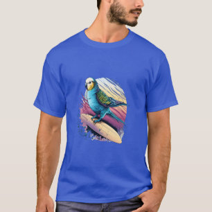 Budgie Surfboard Budgerigar Parakeet Bird Kawaii r T-Shirt