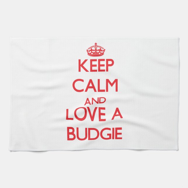 Budgie Tea Towel (Horizontal)