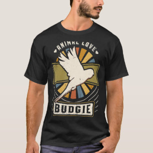 Budgie Vintage Classic Retro Animal T-Shirt