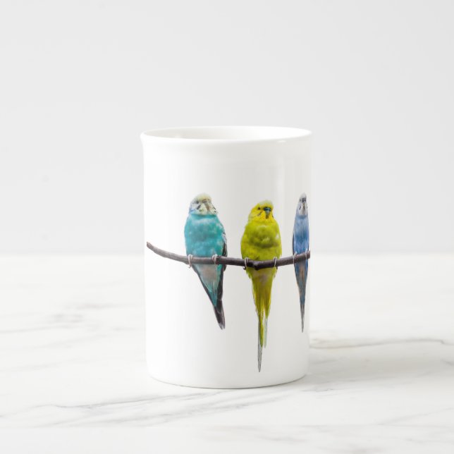 Budgies Bone China Mug (Front)