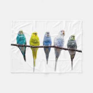 Budgies Fleece Blanket