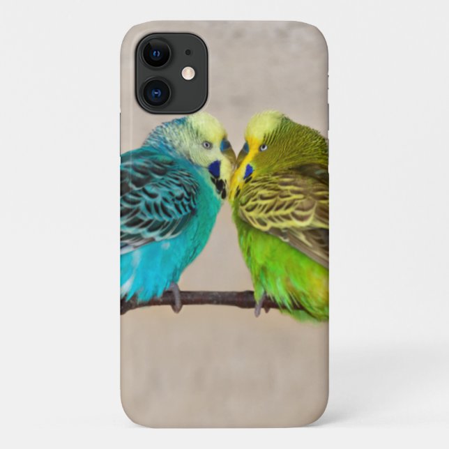 Budgies in Love iPhone 11 Case (Back)