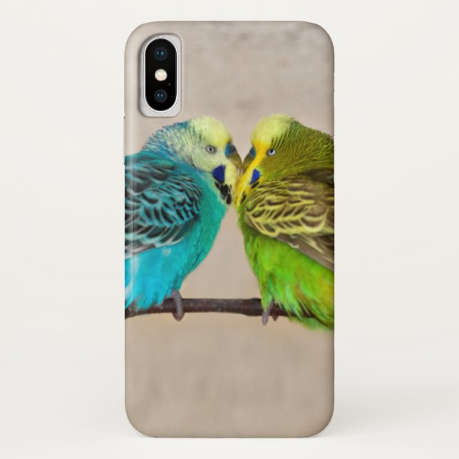 Budgies in Love iPhone X Case (Back)