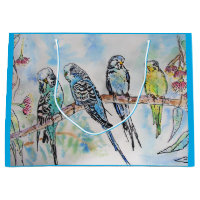 Budgies Watercolour Gum Tree budgie bird Gift Bag