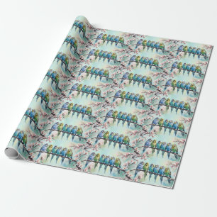 Budgies  wrapping paper